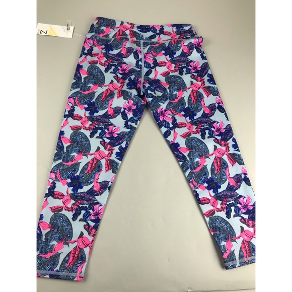 Zella High Waist Crop Print Leggings Floral xL - Picture 2 of 4